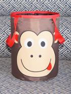Romwe Monkey Print Bucket Organizer