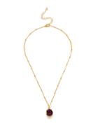 Romwe Round Pendant Beaded Chain Necklace