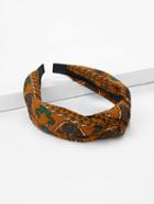 Romwe Mixed Print Knot Design Headband