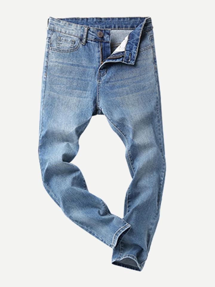 Romwe Men Bleach Skinny Jean