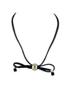 Romwe Black Color Rhinestone Star Shape Choker Necklaces