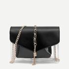 Romwe Metal Tassel Clear Bag With Inner Pouch