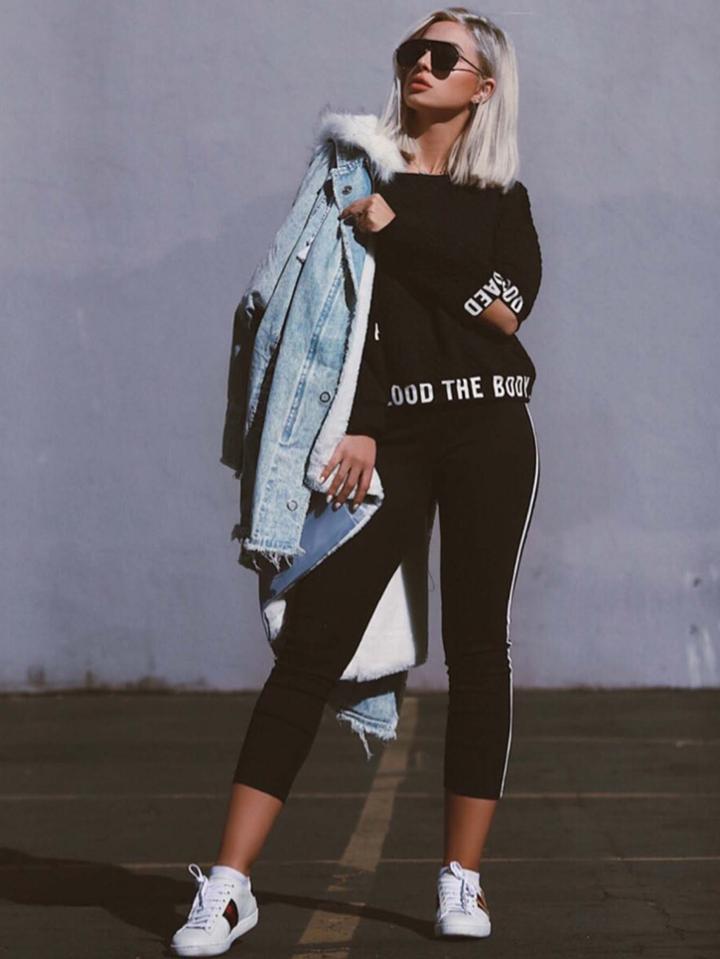 Romwe Ruffle Waist Stripe Contrast Pants