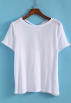 Romwe Back V Cut T-shirt