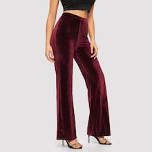 Romwe High Waist Straight Leg Pants