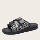 Romwe Guys Camouflage Print Open Toe Slippers
