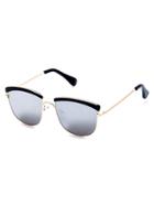 Romwe Gold Frame Grey Lens Sunglasses