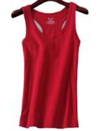 Romwe Y-back Red Tank Top