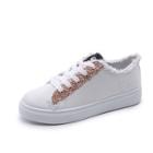 Romwe Lace-up Glitter Detail Sneakers