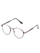 Romwe Metal Round Clear Les Glasses
