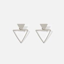 Romwe Double Triangle Shaped Stud Earrings