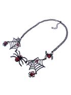 Romwe Spider Design Chain Necklace