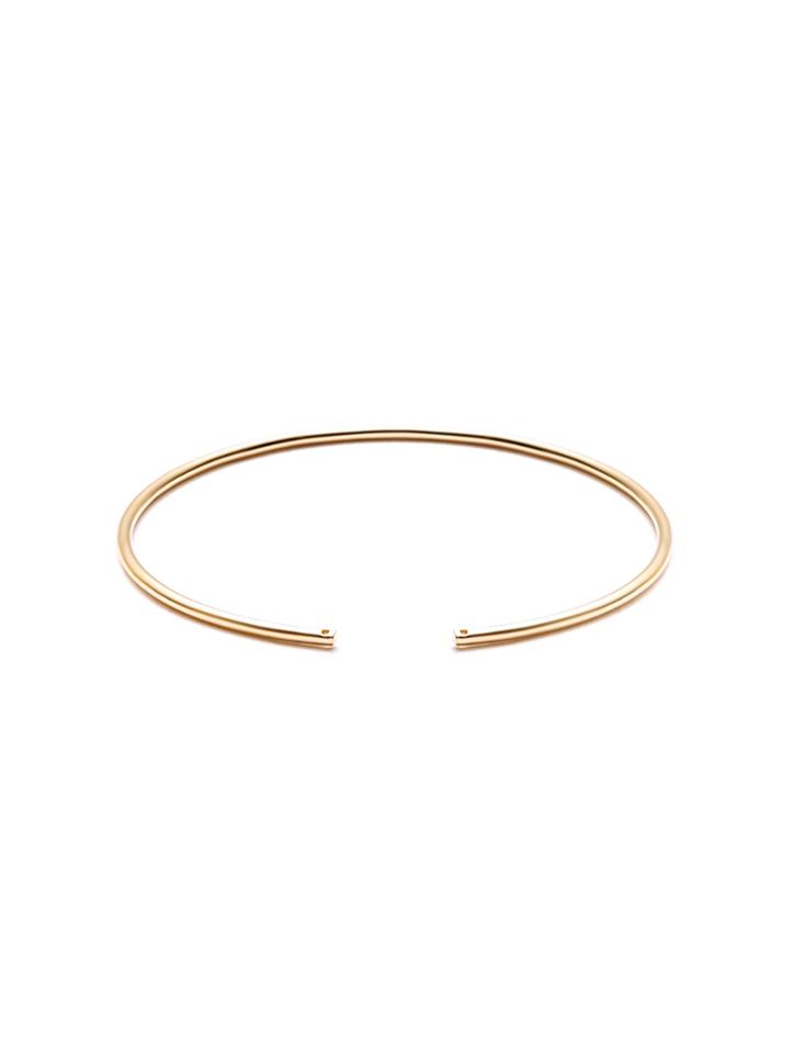 Romwe Gold Plated Metal Smooth Design Wrap Bangle