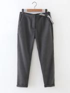 Romwe Wool Blend Cuffed Pants