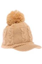 Romwe Cable-knit Beanie--cream