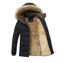 Romwe Guys Fleece Lined Hooded Padded Coat