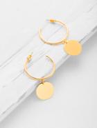 Romwe Sequin Embellished Geometric Drop Earrings