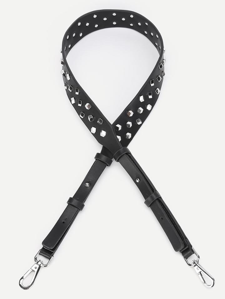 Romwe Studded Detail Bag Strap