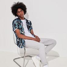 Romwe Guys Crane Print Shirt