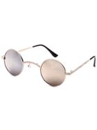 Romwe Silver Frame Round Lens Mirrored Sunglasses