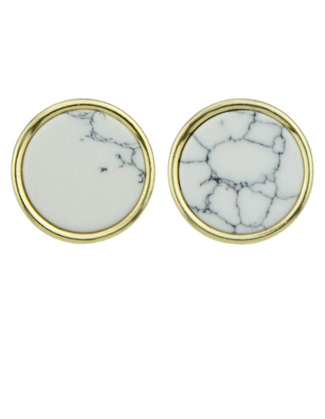 Romwe Circular Different Shape Stud Earrings