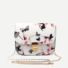 Romwe Floral Chain Bag