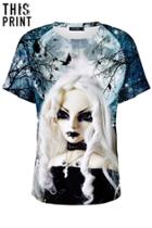 Romwe This Is Print Darksome Print T-shirt