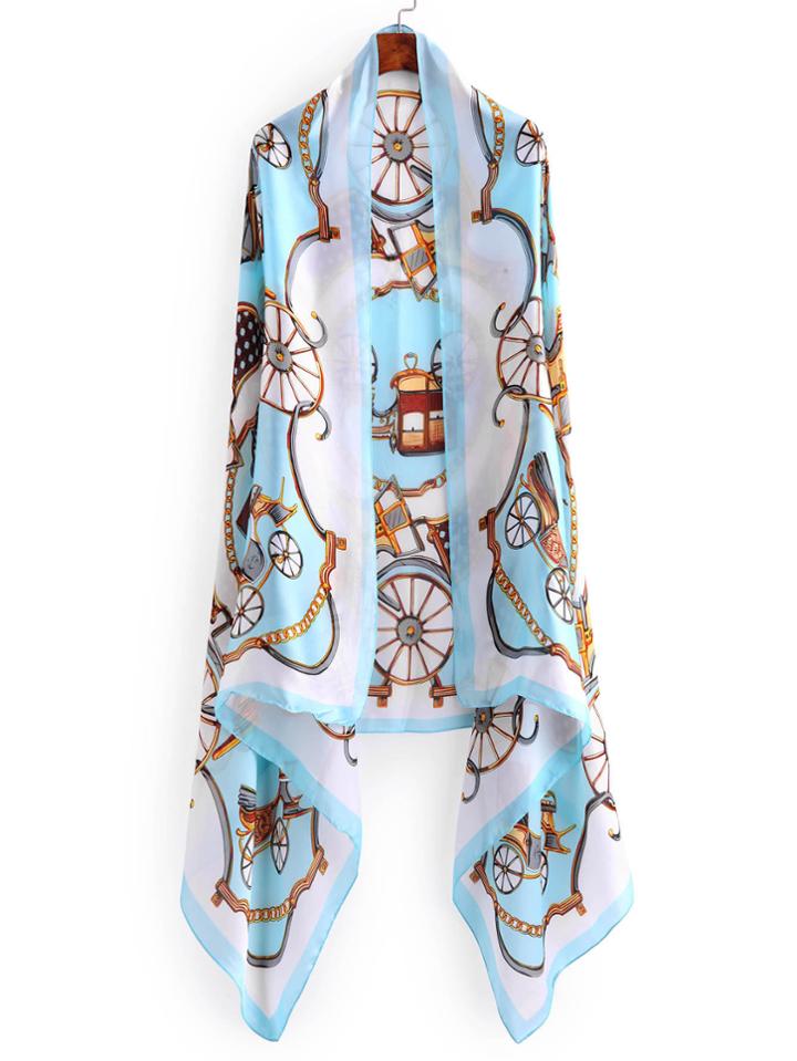 Romwe Graphic Print Oversized Scarf