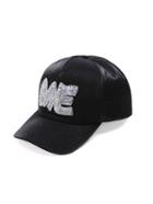 Romwe Contrast Letter Satin Baseball Cap