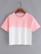 Romwe Ombre Pink T-shirt