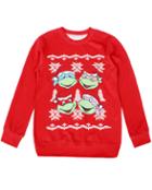 Romwe Snowflake Ninja Turtles Print Sweatshirt