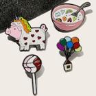 Romwe Pig & Lollipop Brooch Set 4pcs