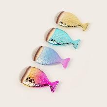 Romwe Random Color Fishtail Shaped Makeup Brush 1pack