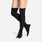 Romwe Over The Knee Knit Sneaker Boots