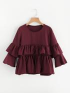 Romwe Tiered Frill Layered Blouse