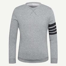 Romwe Men Contrast Striped Sleeve Sweatshirt