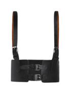 Romwe Double Buckle Waist Belt With Adjustable Straps