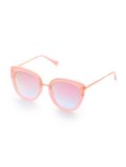 Romwe Pink Frame Cat Eye Sunglasses