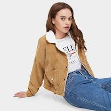 Romwe Single Breasted Corduroy Jacket