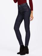 Romwe Letter Embroidered Skinny Jeans