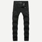 Romwe Men Pocket Side Solid Jeans