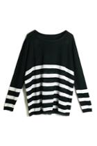 Romwe Striped Loose Casual Jumper