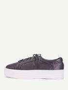 Romwe Lace Up Flatform Satin Shoes