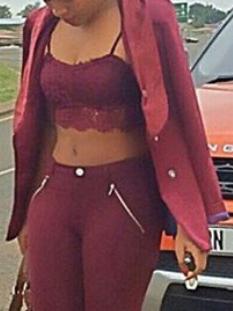 Romwe Shawl Lapel Burgundy Blazer