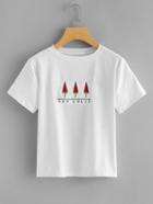 Romwe Watermelon Ice Lolly Graphic Tee
