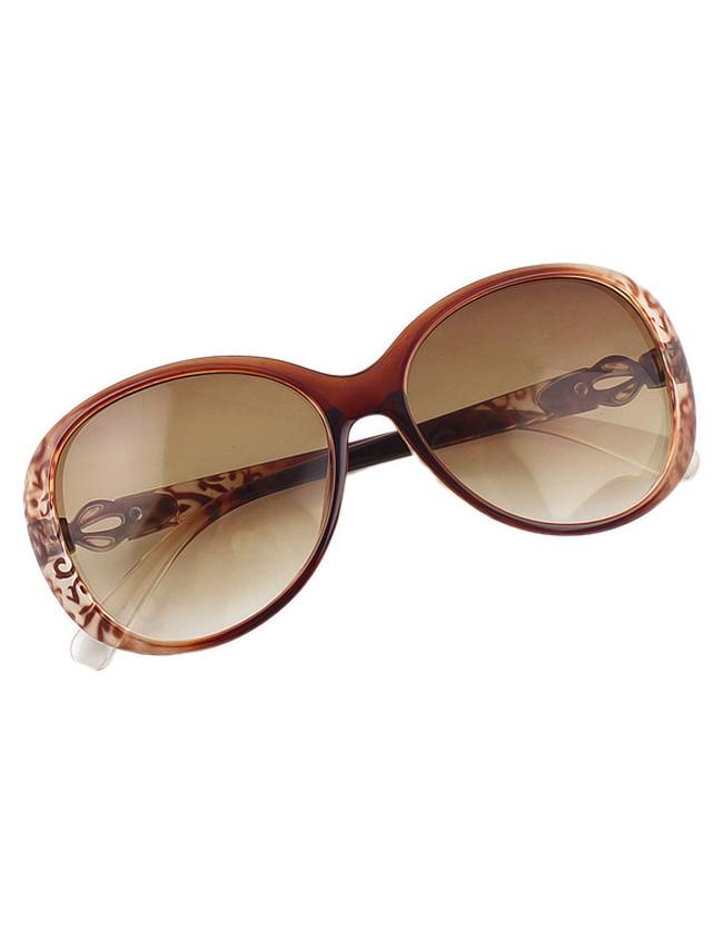 Romwe Women Oversized Brown Sunglasses