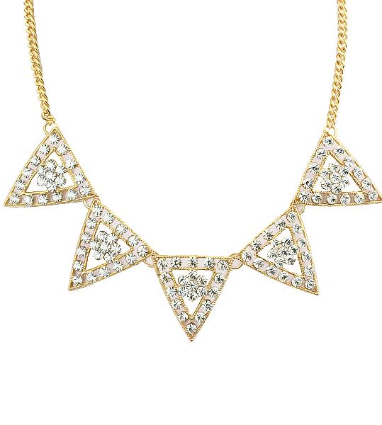 Romwe Bling Bling Diamond Necklace