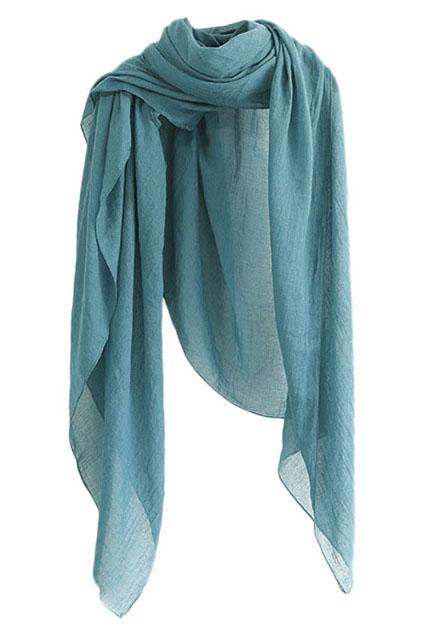 Romwe Soft Sheer Blue Scarf
