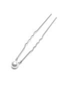 Romwe Silver Plated Faux Pearl Hair Pin