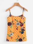 Romwe Florals Cami Top